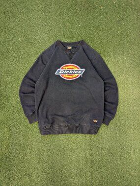Dickies heavyweight crewneck logo hit Mens XXL workwear streetwear basics Navy
